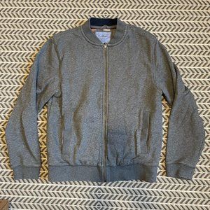 L.L. Bean Flannel Lined Zip-Up Sweatshirt Jacket, Men's S